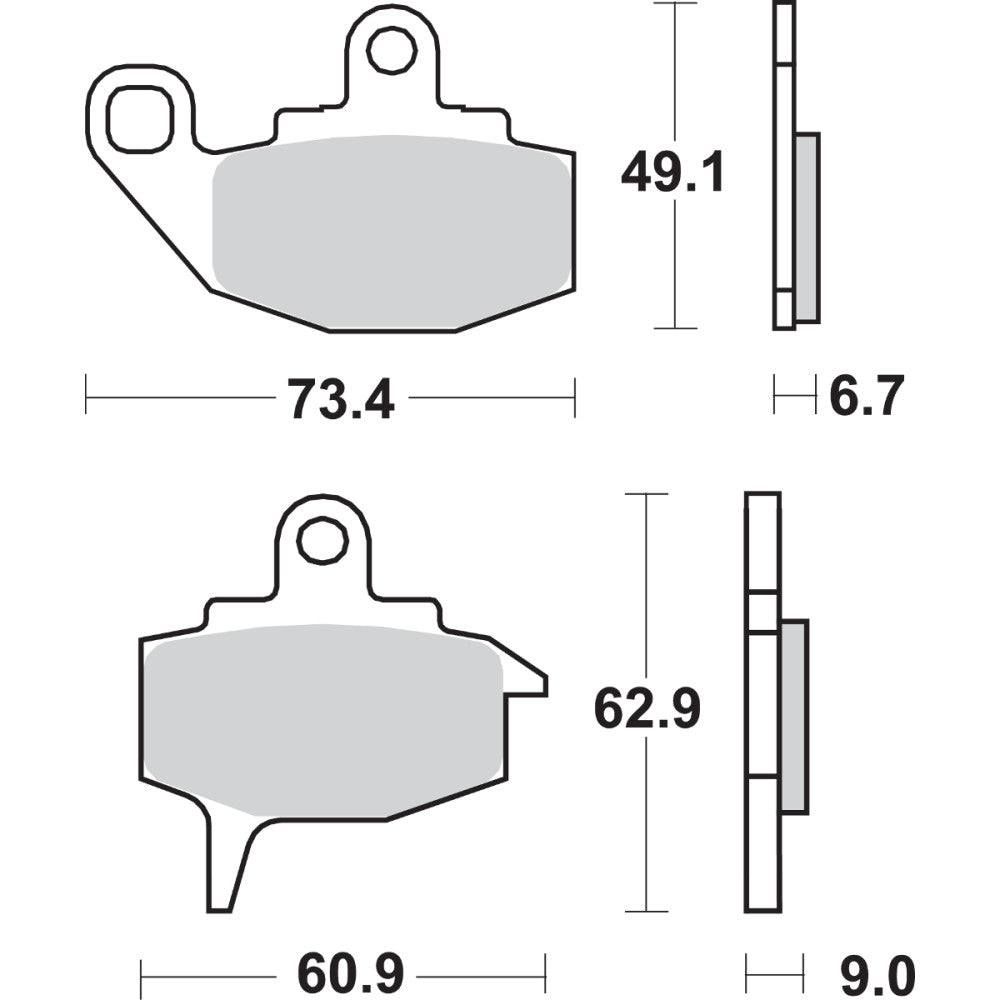 1987-2007 for Kawasaki KLR 650 SBS HF Brake Pads 602HF
