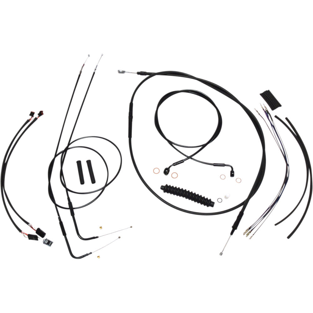2012-2017 for Harley Street Bob FXDB MAGNUM Control Cable Kit XR Black 486171
