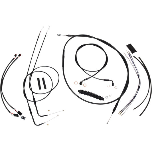 2012-2017 for Harley Street Bob FXDB MAGNUM Control Cable Kit XR Black 486171