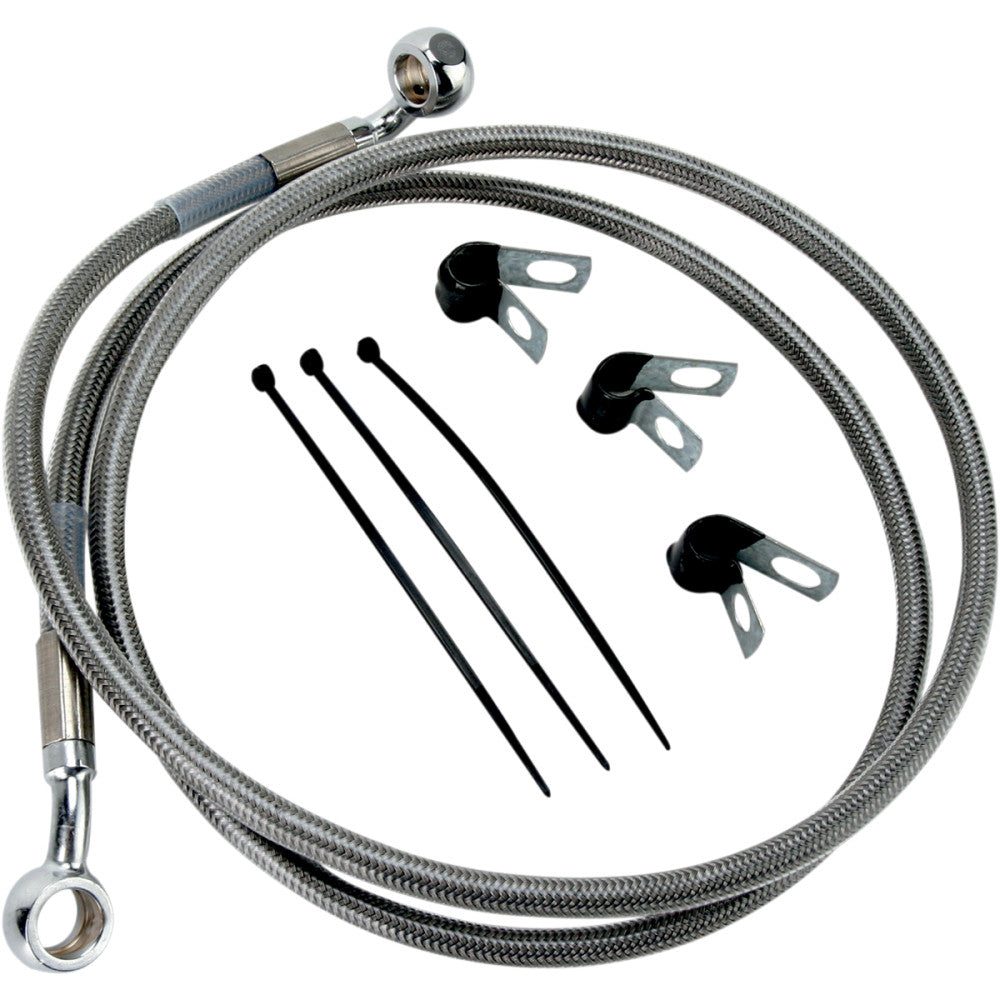 00-07 for Harley FLST/FLSTC/FLSTF Drag Spec Extended Front Brake Line Kit +2