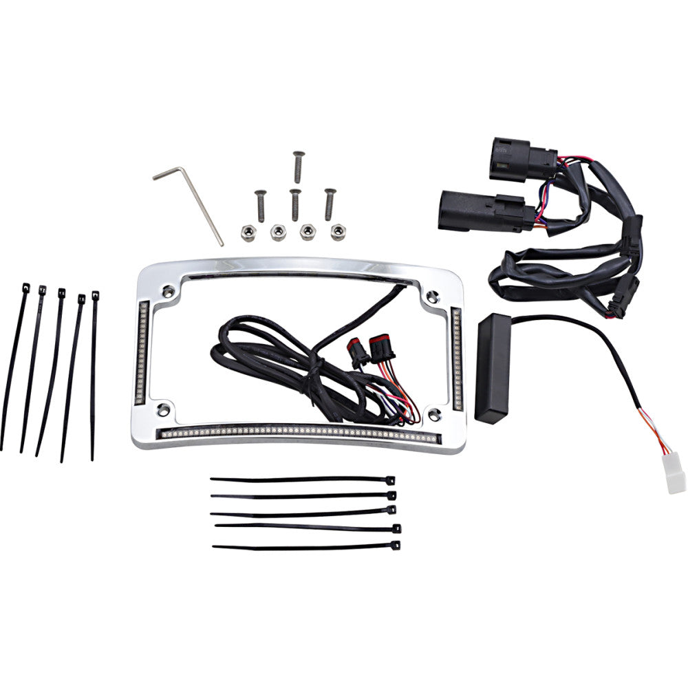 2014-2019 for Harley Road King EFI FLHR All in One License Plate Frame Chrome