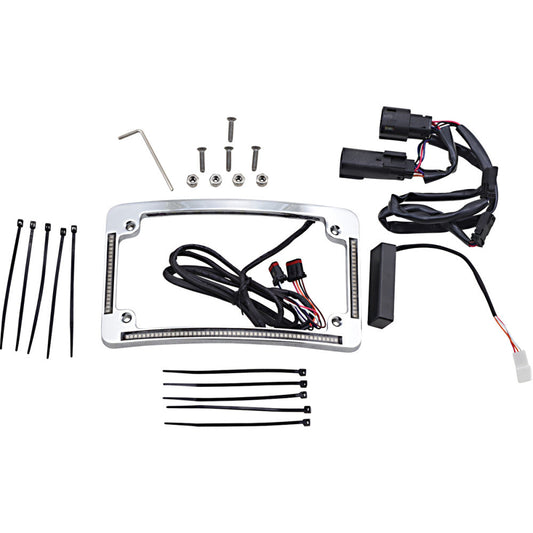 2014-2019 for Harley Road King EFI FLHR All in One License Plate Frame Chrome