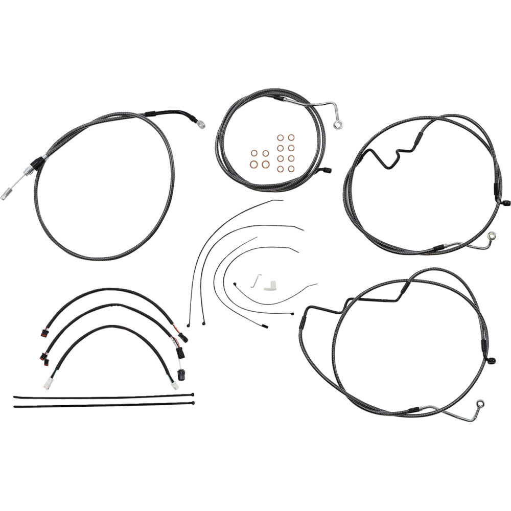 2021-2022 for Harley FLHT/FLHX/S MAGNUM Control Cable Kit KARBONFIBR 15-17