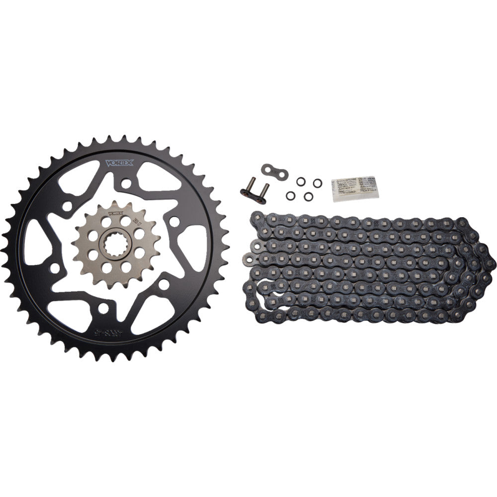 11-'17 for Suzuki GSX-R750 Sprocket/Chain Kit 17/45T Sil Sx3 525-116L Blk