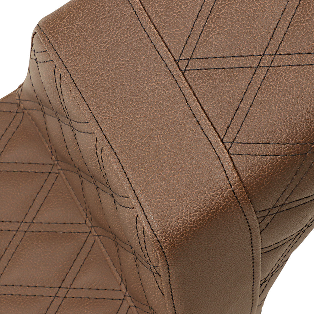 2018-2019 for Indian Scout Bobber SADDLEMEN Step Up Seat Lattice Stitched Brown