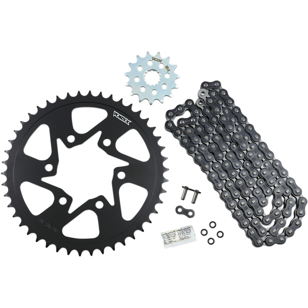 06-21 for Kawasaki EX650 Ninja 650 ABS VORTEX Chain Kit Black Versys CK6394