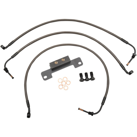14-19 for Harley FLHXS Brake Lines 18" 20" Ape Hanger Bars Midnight LA-8011B19M