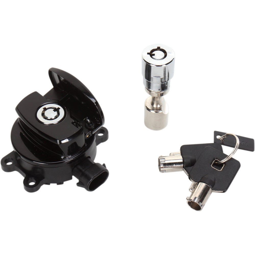 2012-17 for Harley Softail Slim FLS Side Hinge Ignition Switch with Fork Lock Bl