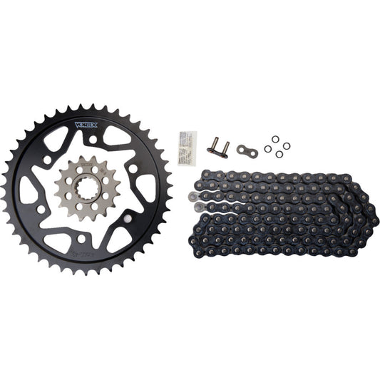 15-'17 for Yamaha FZ-07 Sprocket/Chain Kit Stl/Stl 16/43T Sil Sx3 520-108L Blk