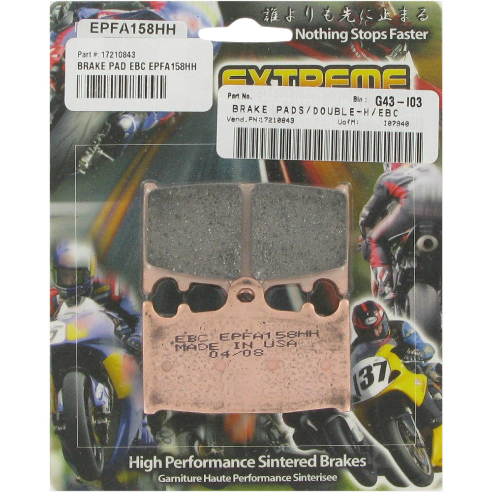 93-'09, '12-'17, '20 for Honda XR650L EBC Extreme Pro Brake Pads 15-185EP