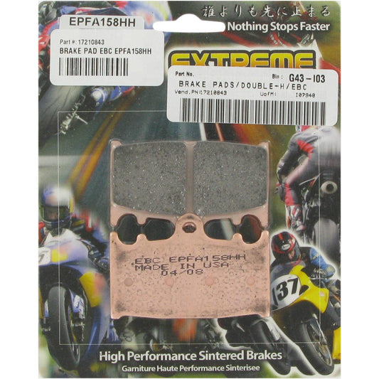 93-'09, '12-'17, '20 for Honda XR650L EBC Extreme Pro Brake Pads 15-185EP