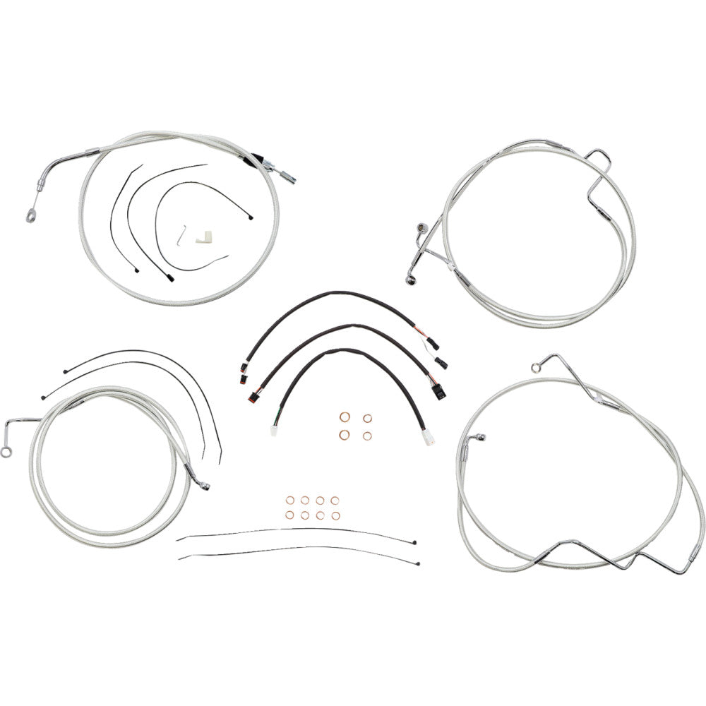 21-22 for Harley FLHT/FLHX/S MAGNUM Control Cable Kit for 12-14