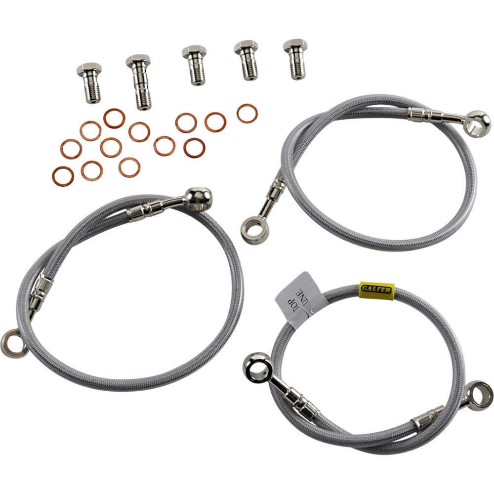 1985-2007 for Yamaha VMX 1200 V-Max GALFER Brake Line Stainless Steel FK003D90-3