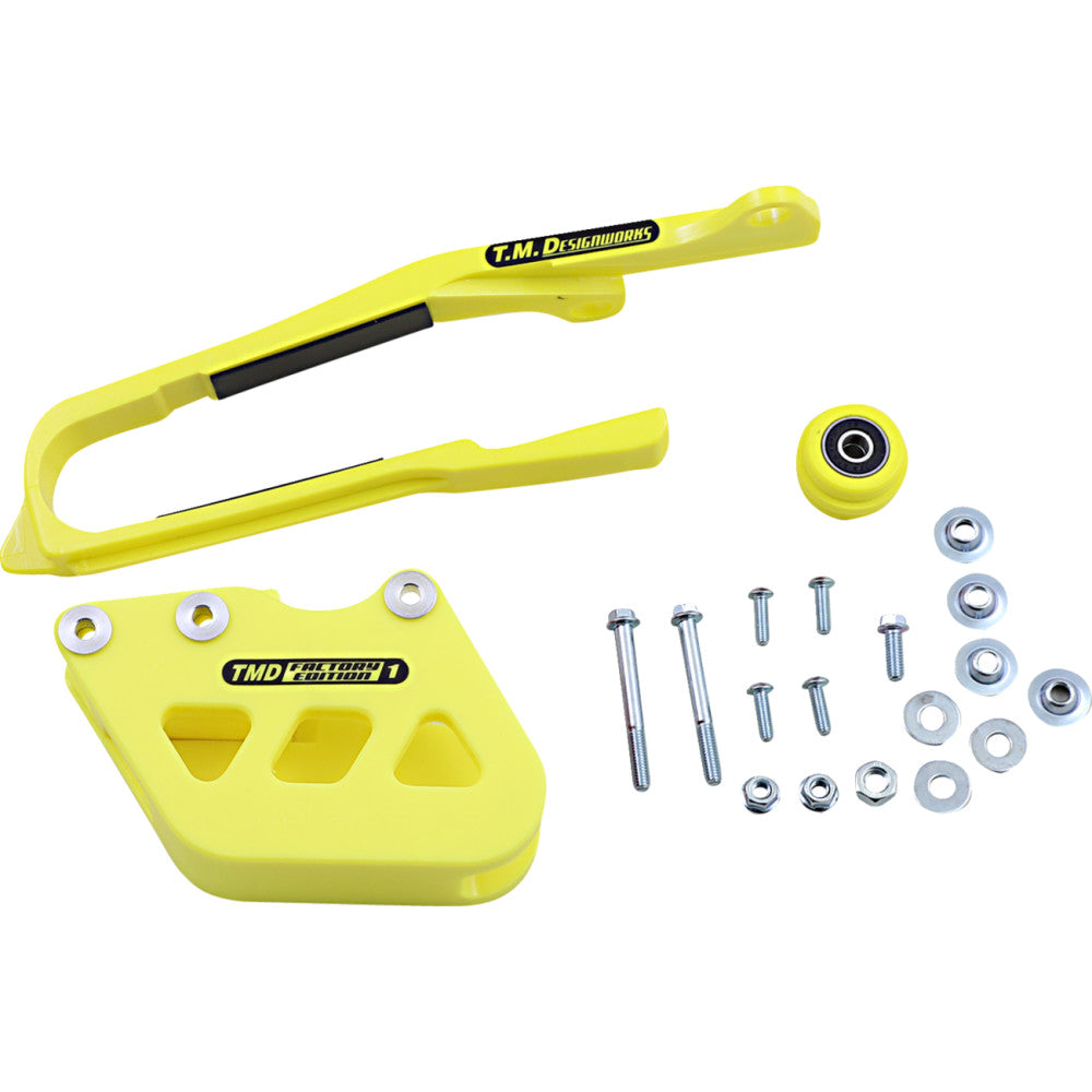 10-18 for Suzuki RM-Z 250 T.M. DESIGNWORKS Chain Guide/Slider Yellow SCP-OR2-YL