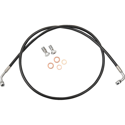 10-17 for Harley Wide Glide FXDWGI Brake Line 12" 14" Ape Hanger Handlebars Blac