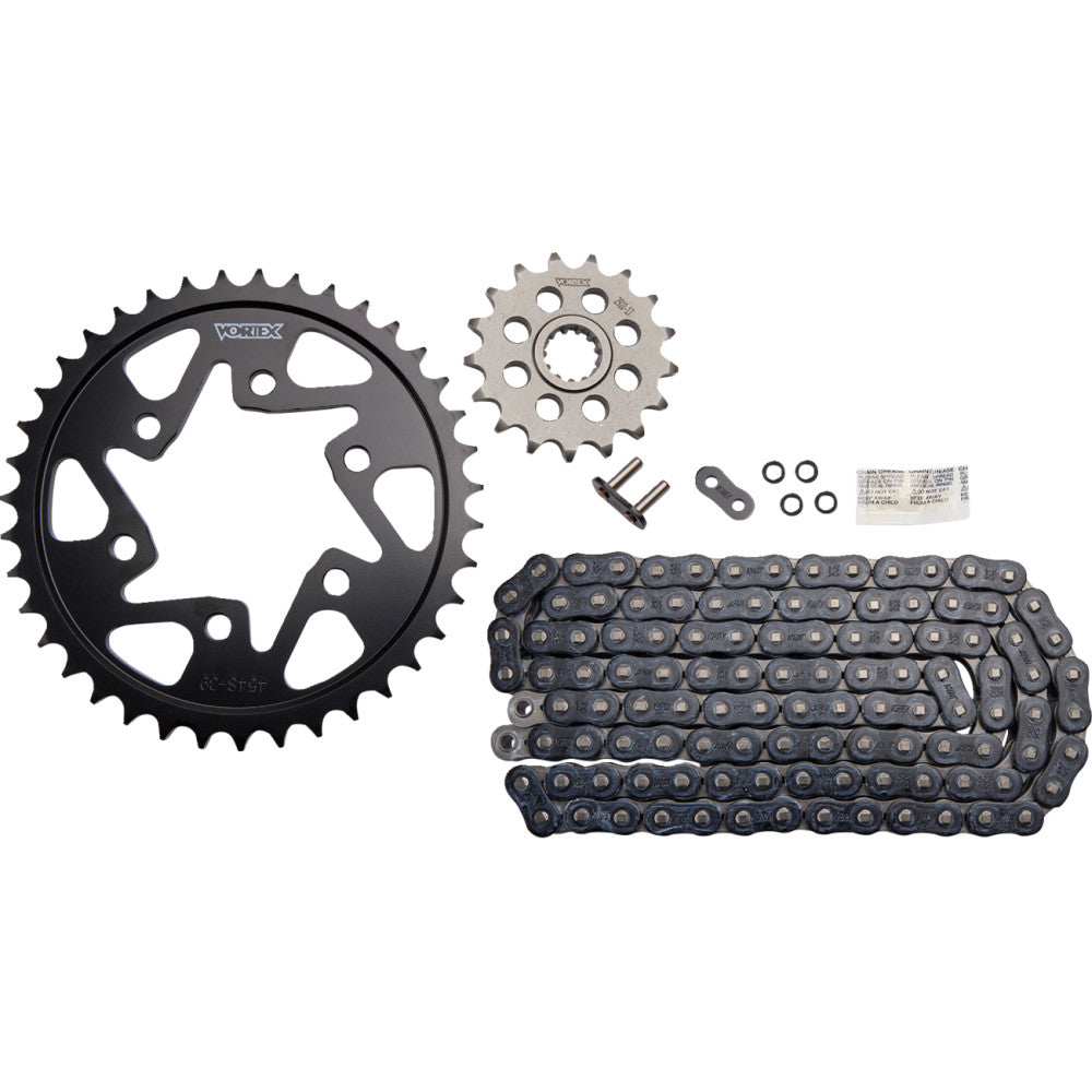 11-'17 for Kawasaki Ninja ZX-10R Sprocket/Chain Kit 17/39T Sil Rx3 520-114L Blk