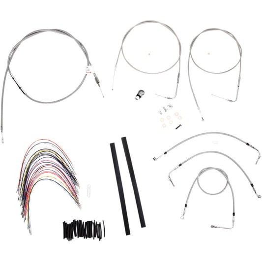 04-06 for Harley FLHRS Cable/Brake Line Kit 16" Ape hangers B30-1080