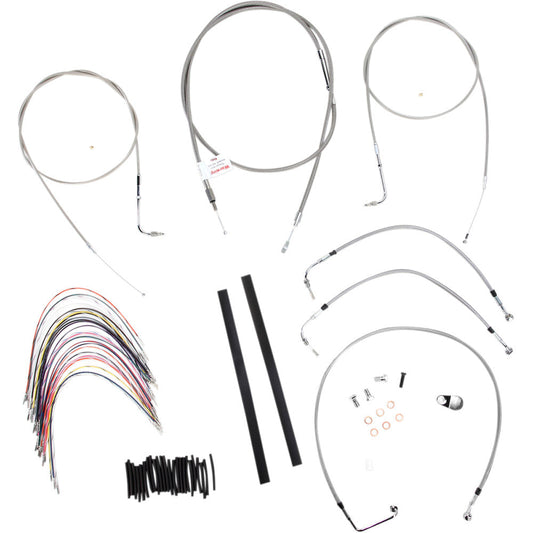 97-99 for Harley FLHR Cable/Brake Line Kit 16" Ape hangers B30-1077
