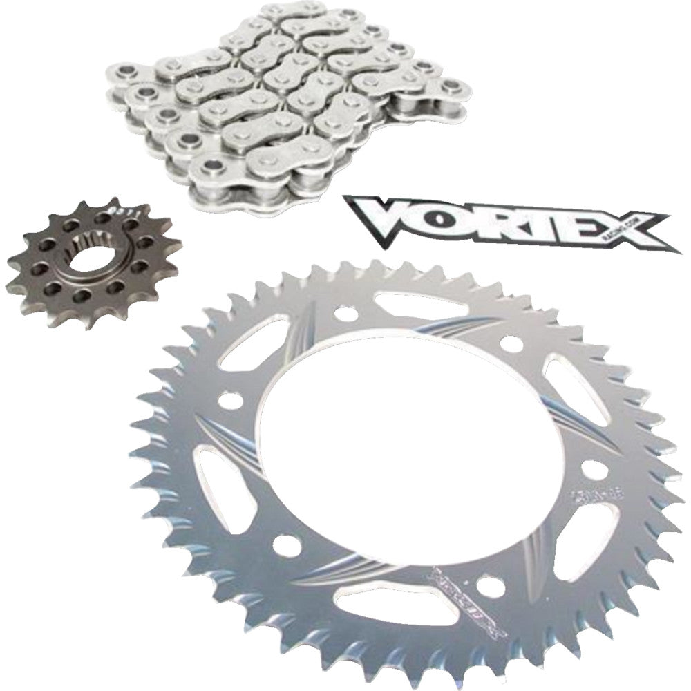 03-'05 for Yamaha YZF-R6 Sprocket/Chain Kit Stl/Stl 16/48T Sil Sx3 530-116L Blk