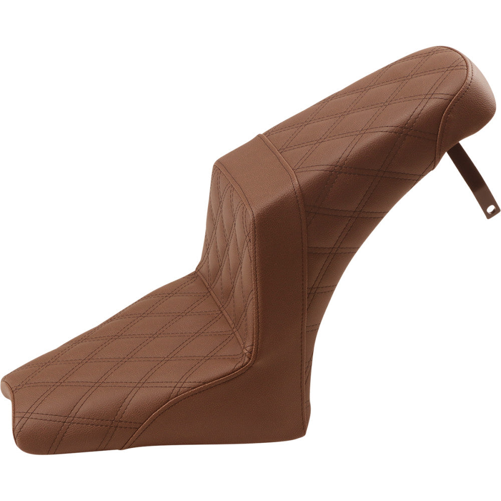 2018-2019 for Indian Scout Bobber SADDLEMEN Step Up Seat Lattice Stitched Brown