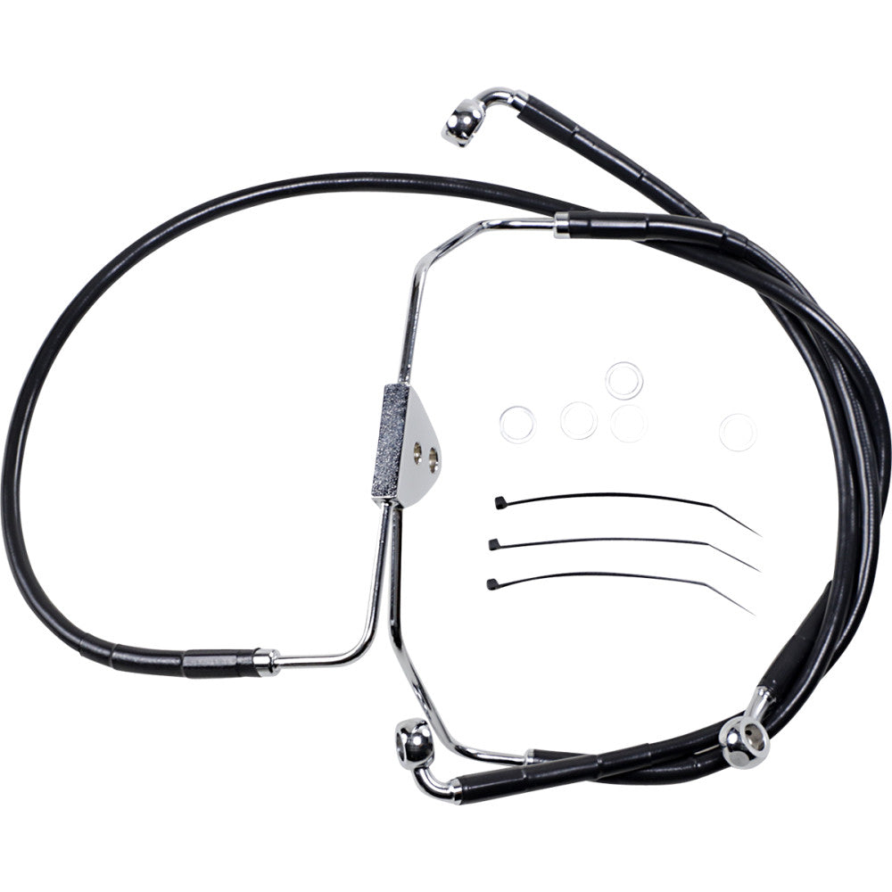 08-13 for Harley FLHT/FLHR DS Ext Front Brake Line Kit +4 Lower/Upper W/O ABS