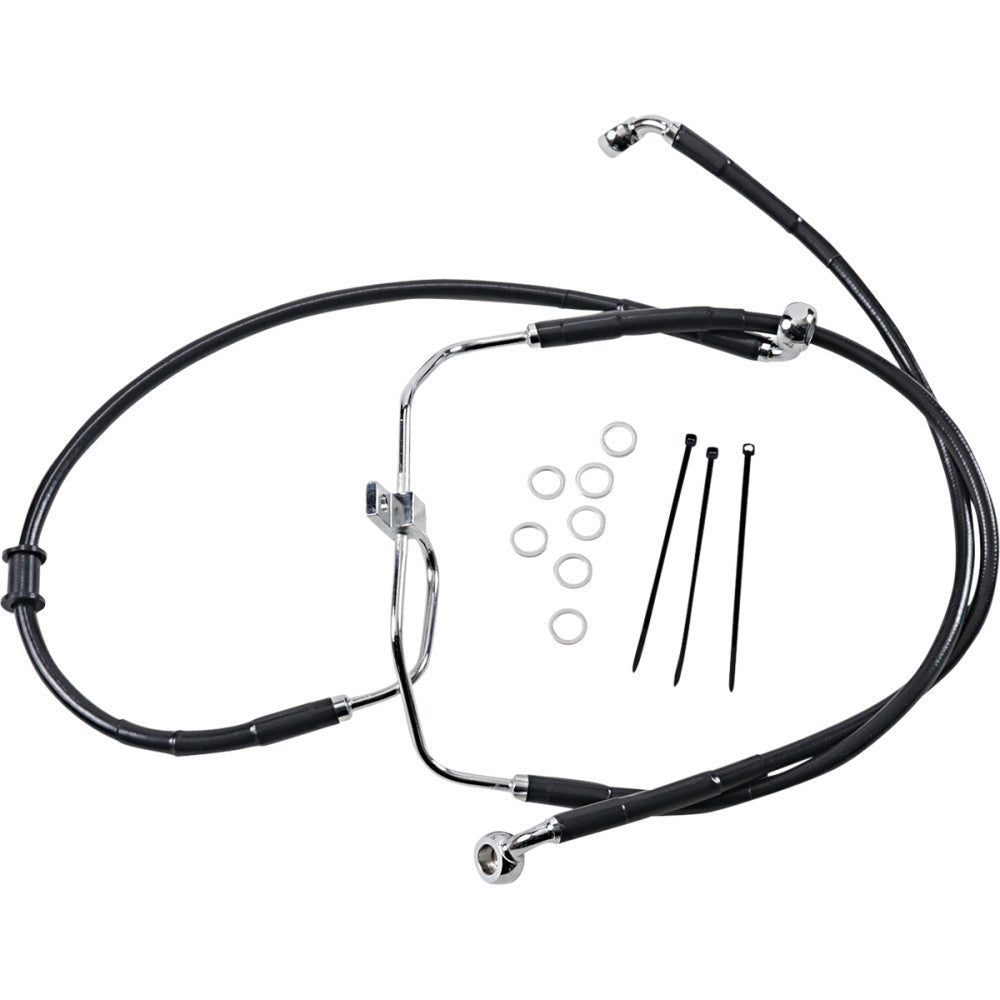 08-17 for Harley FXDF DS Extended Front Brake Line +2 Lower/Upper W/O ABS