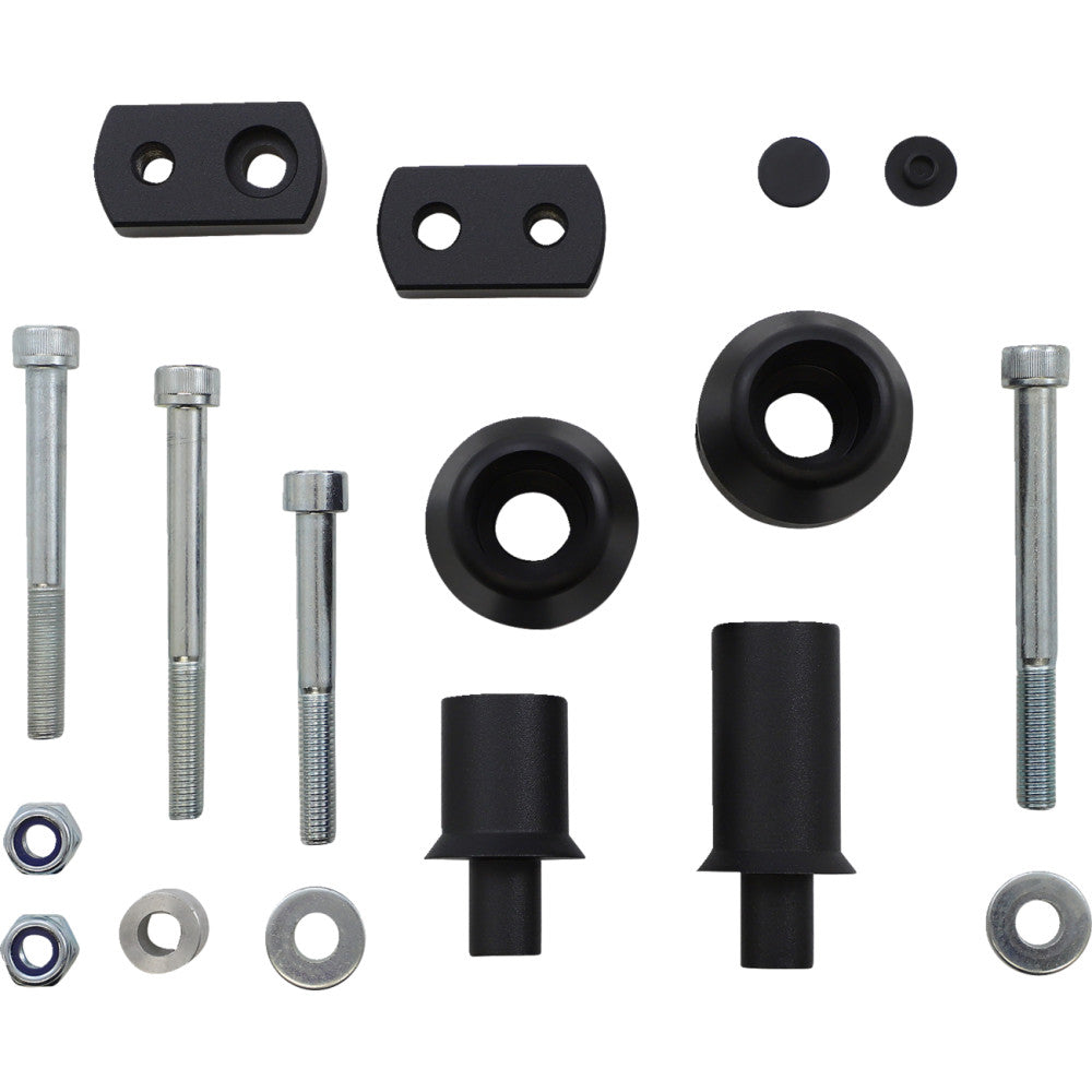 03-'04 for Kawasaki ZX600 Ninja ZX-6RR VORTEX Frame Sliders V3 2.0 Blk Kaw