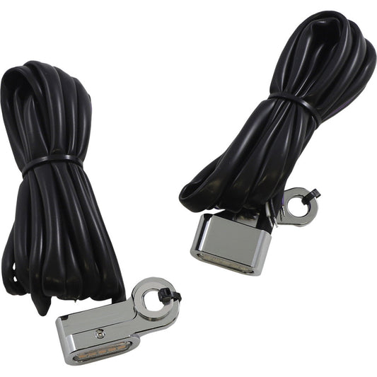 2012-2017 for Harley Wide Glide EFI FXDWGI Marker Lights White/Amber Chrome K35