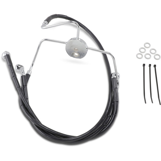 99-07 for Harley FLHR, 99-06 FLTR/I DS Ext Front Brake Line Kit +2 Lower/Upper