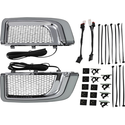 2014-2020 for Harley Electra Glide Ultra Limited FLHTK Lower Grille LED Chrome