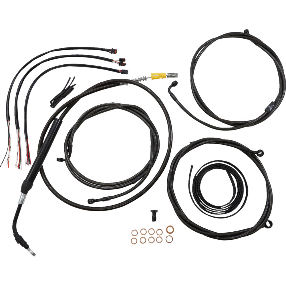 21-22 for Harley FLHT/FLHR ABS LA CHOP Cable Kit W/Wire Ext 18-20