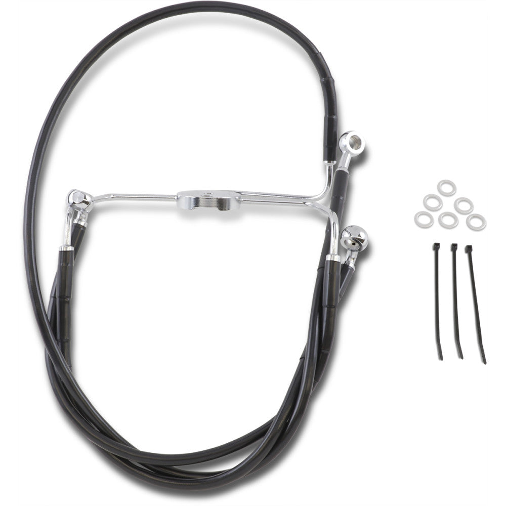 99-07 for Harley FLHR, 99-06 FLTR/I DS Front Brake Line Kit +10 Lower/Upper