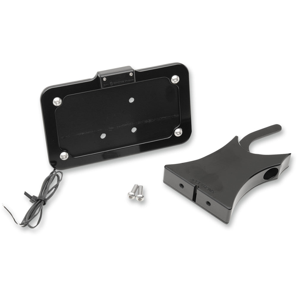 2010-2014 for Honda VT1300CX Fury ACCUTRONIX Side Mount License Plate Black