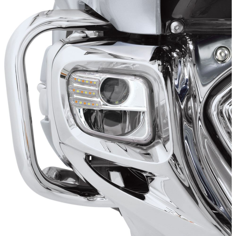 01-10 for Honda GL1800A Gold Wing SHOW CHROME LED Fog Lights Kit 01-10 GL1800