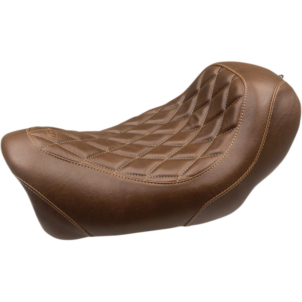2014-2017 for Harley Fat Bob FXDF MUSTANG Wide Tripper Seat Diamond Brown 75043