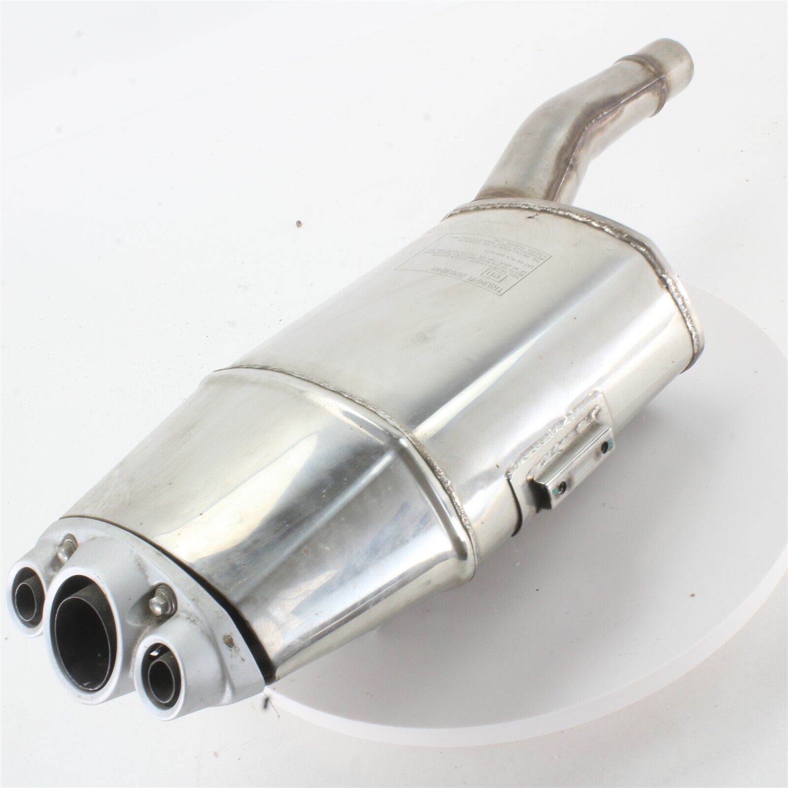 06-10 Triumph Daytona 675 OEM Exhaust Pipe Muffler Can Slip on Silencer T2203851