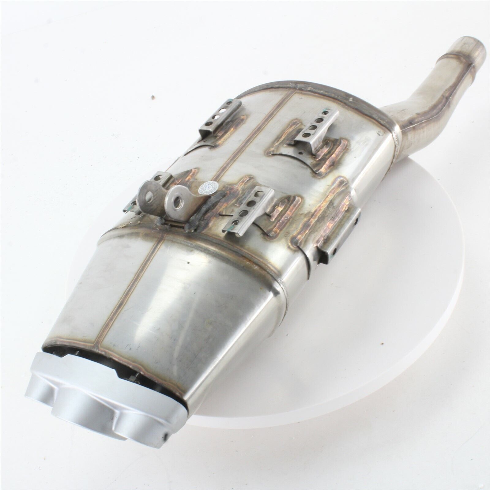 06-10 Triumph Daytona 675 OEM Exhaust Pipe Muffler Can Slip on Silencer T2203851