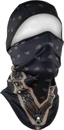 ZAN HEADGEAR SportFlex Convertible Balaclava Black/Orange Bandanna WB4L197