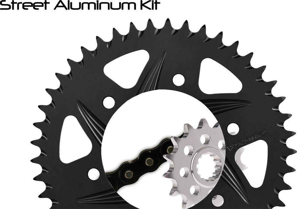 06-'08 for Yamaha YZF-R1 Sprocket/Chain Kit Stl/Alu 16/45T Blk Rx3 520-118L Blk