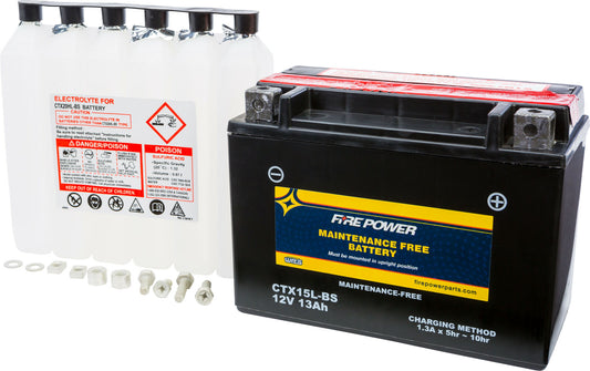 01 for Ski Doo Formula Deluxe 500 FIRE POWER Battery Ctx15L-Bs Maintenance Free