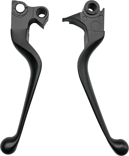 07-'17 for Harley FXDB Smooth Lever Set Black Bt 07-Up Except Flt 08-Up