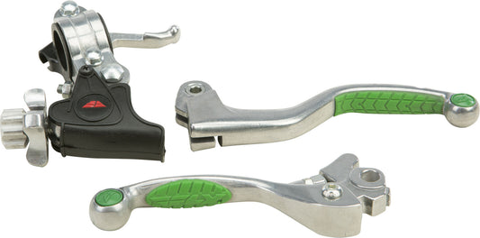 04-'10 for Kawasaki KX250F Easy Pull Pro Kit Shorty Green W/Hot Start 567-10155