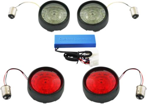 2008-2011 for Harley Fat Bob FXDF Full Bullet Turn Signal Conversion Kit Black