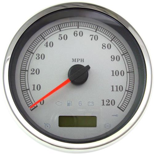 2009-2013 for Harley Road King EFI FLHR Electronic Speedometer Silver 120 MPH