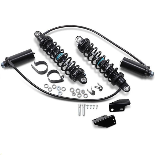 04-08 for Harley FLHTPI REVO ARC Remote Reservoir Shocks 13" 99-08 FL 1310-1878