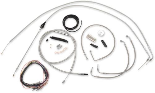07 for Harley FLHR Cable/Brake Line Kit 15" 17" Ape hangers LA-8006KT2B-16