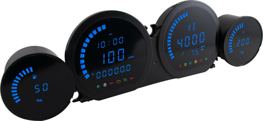 14-20 for Harley FLHTCUTG KOSO HD-03L Four-Piece Gauge Kit Blue Display BA064910