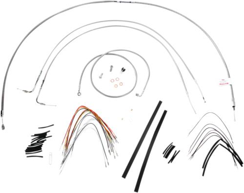 07-10 for Harley FLSTFI Cable/Brake Line Kit 16" Ape hangers B30-1054