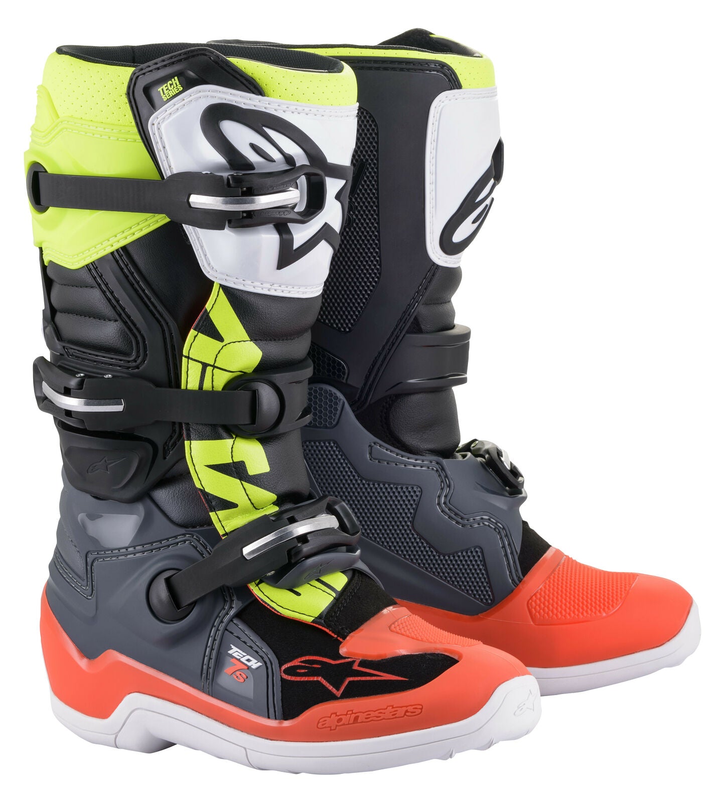 ALPINESTARS Tech 7S Boots Gray/Red/Yellow US 8 2015017-9058-8