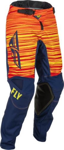 Fly Racing Youth Kinetic Wave Pants 26 Navy/Yellow/Red